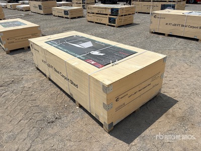 2026 KJ K4120 20 ft x 41 ft Enclosed Carport (Unused)
