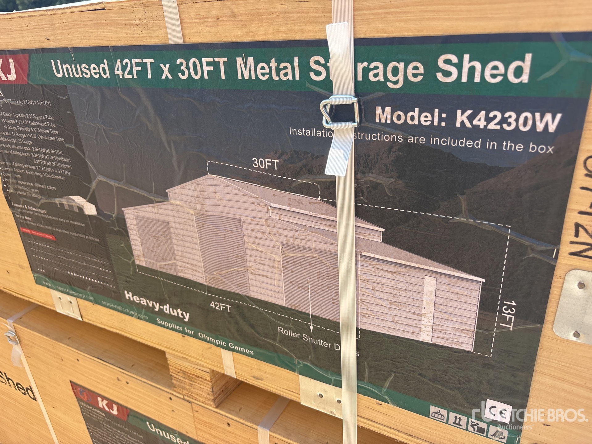 2026 KJ K4230W 42 ft x 30 ft Metal Shed Storage Building (Unused)