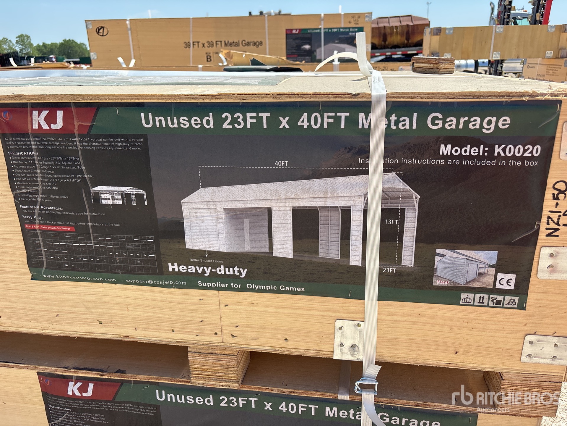 2026 KJ K0020 23 ft x 40 ft Metal Garage Storage Building (Unused)