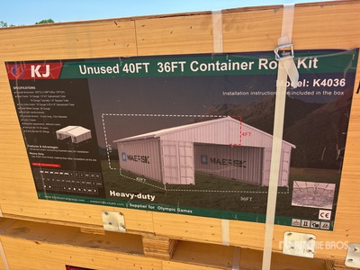 2026 KJ K4036 36 ft x 40 ft Container Roof kit مظلة التخزين (Unused)