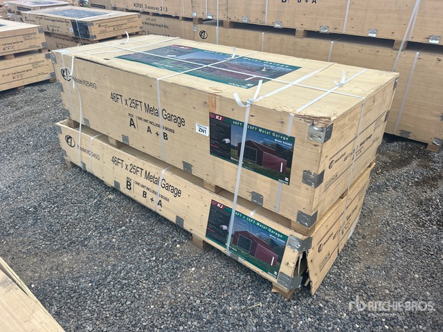 2026 KJ K2545G 25 ft x 46 ft Metal Garage Storage Building (Unused)