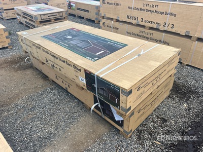 2026 KJ K3325G 25 ft x 33 ft Metal Garage Storage Building (Unused)