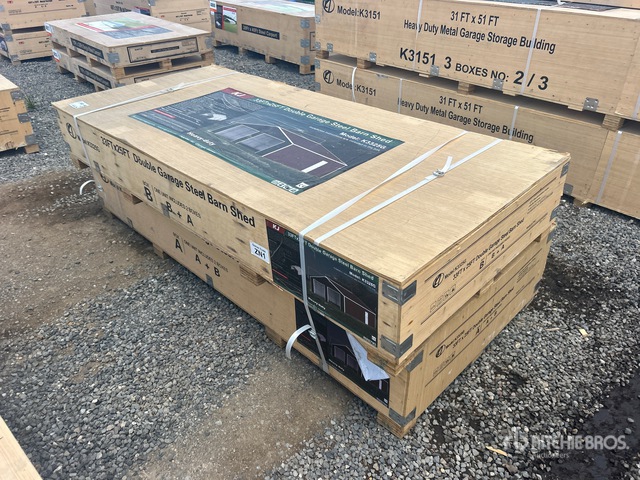 2026 KJ K3325G 25 ft x 33 ft Metal Garage Storage Building (Unused)