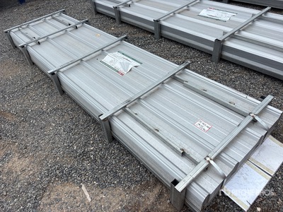 Quantity of (150) 2026 KJ K084 12 ft Galvalume Corrugated Steel Panels (Unused)