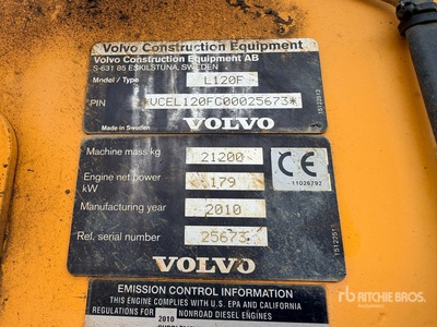 2010 Volvo L120F Chargeuse Sur Pneus Wheel Loader
