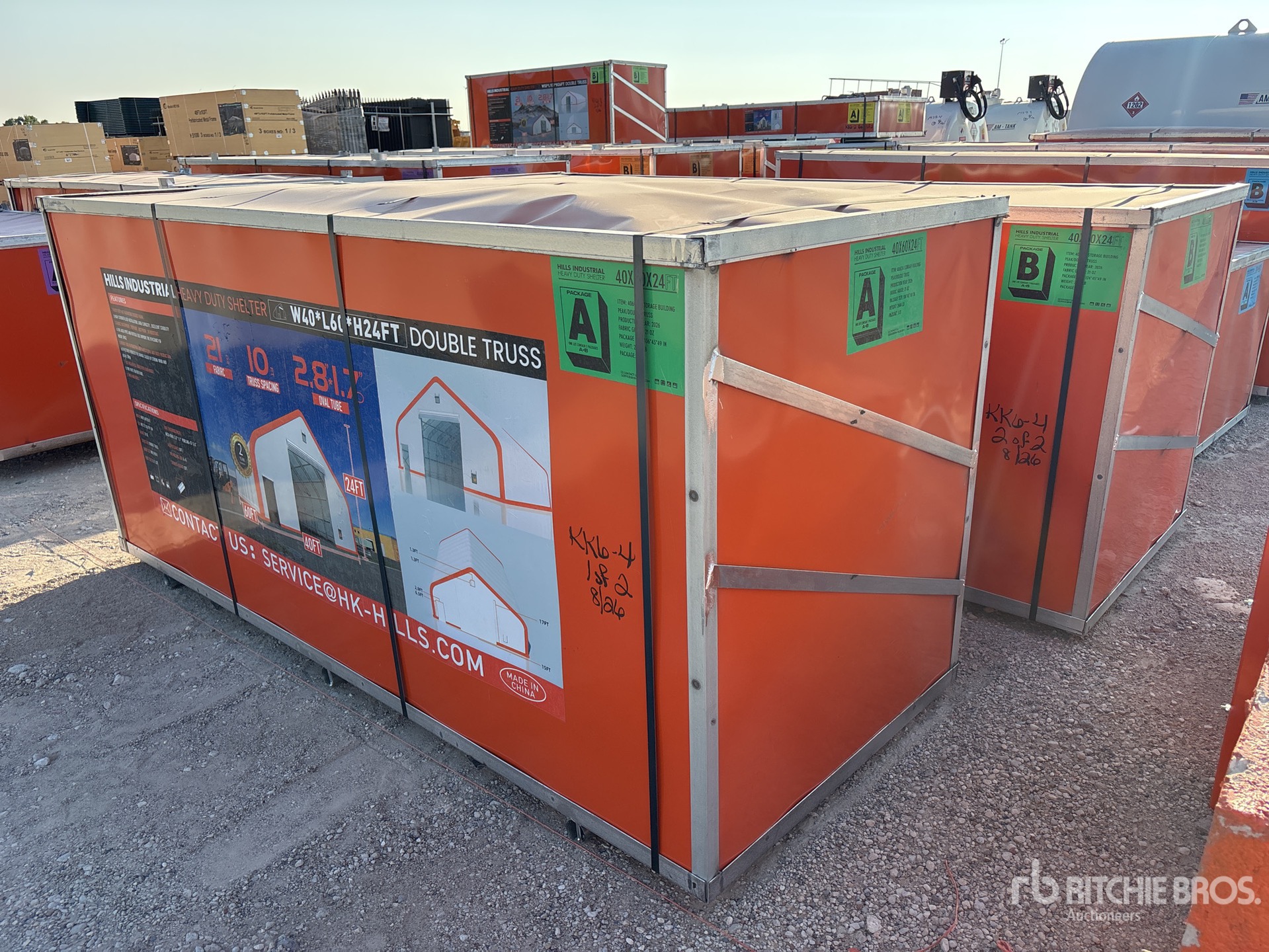 2026 HIlls Industrial 604024 40 ft x 60 ft x 24 ft Storage Building (Unused)