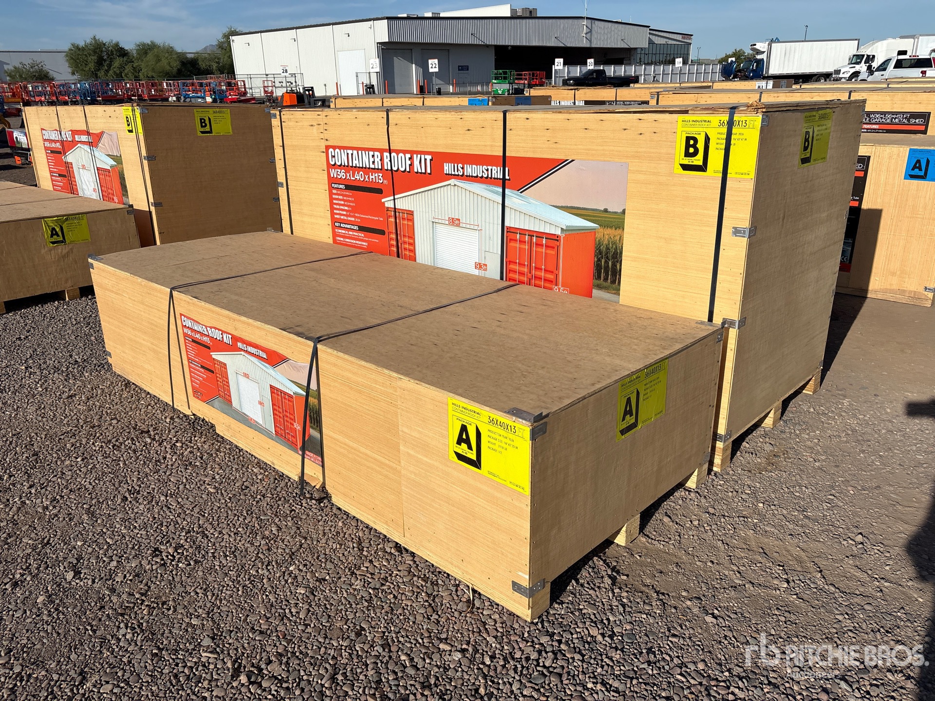 2026 HIlls Industrial 36 ft x 40 ft Container Roof Kit Storage Canopy (Unused)