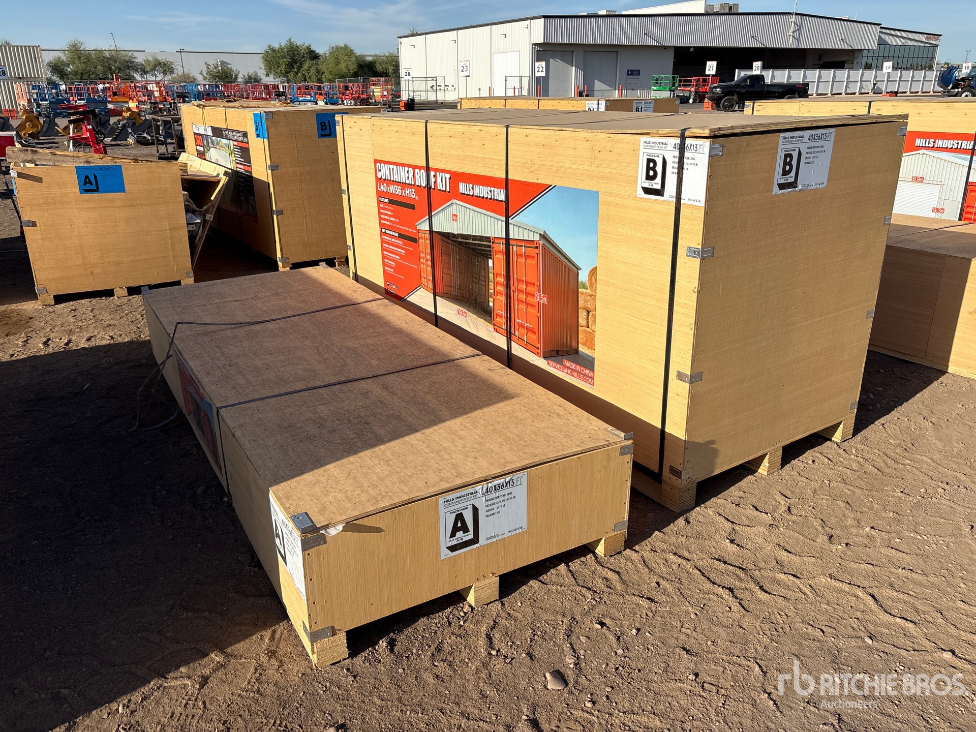 2026 HIlls Industrial 36 ft x 40 ft Container Roof Kit Storage Canopy (Unused)