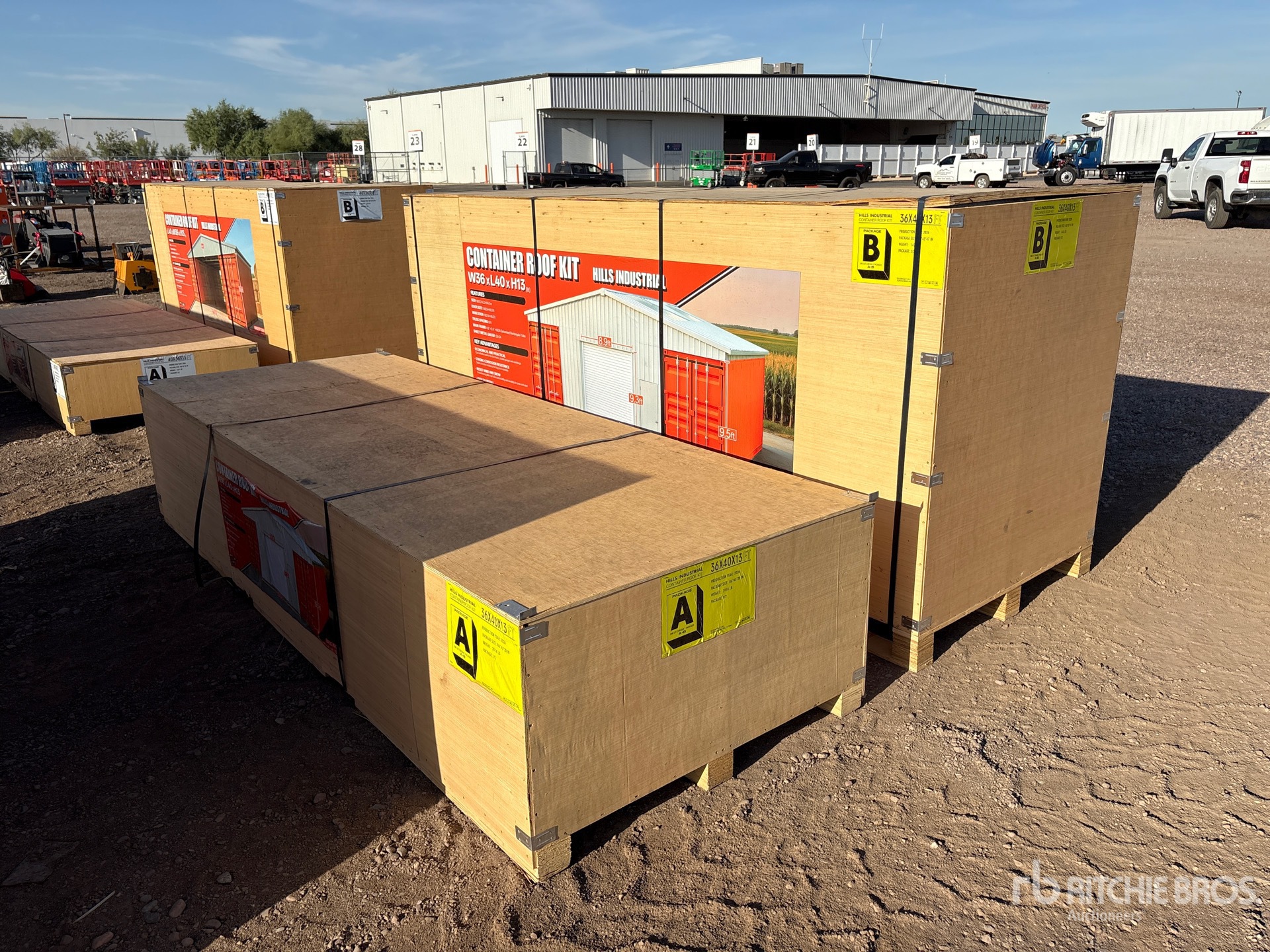 2026 HIlls Industrial 36 ft x 40 ft Container Roof Kit Storage Canopy (Unused)