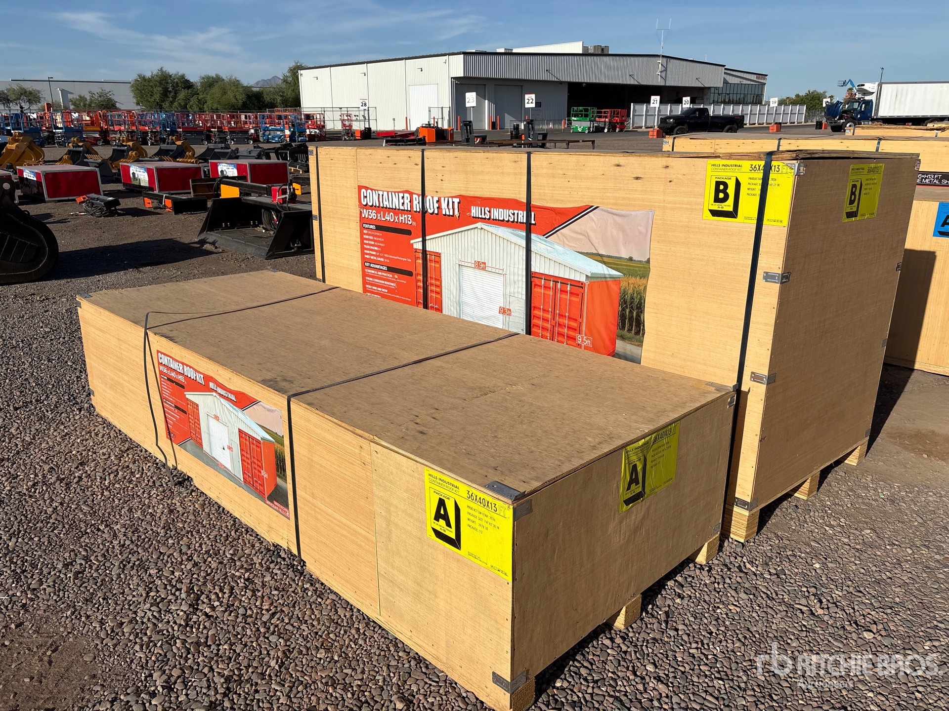 2026 HIlls Industrial 36 ft x 40 ft Container Roof Kit Storage Canopy (Unused)