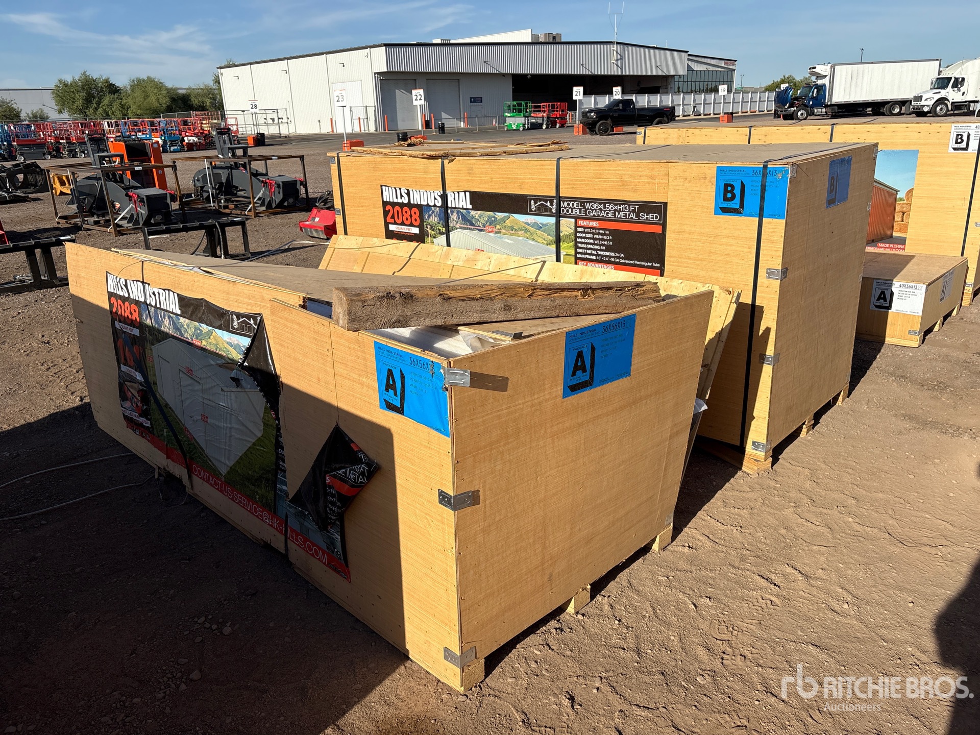 2026 HIlls Industrial 36 ft x 56 ft Double Garage Metal Storage Building