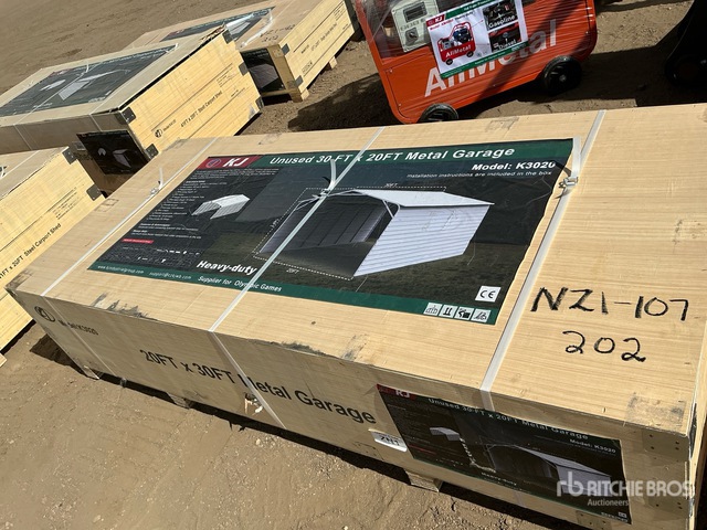 2026 KJ K3020 20 ft x 30 ft Enclosed Carport (Unused)