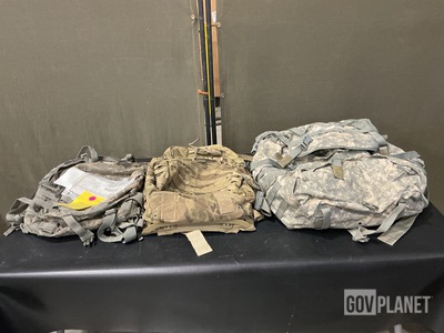 (6) Medium Rucksack Sets, (8) Large Field Pack Sets & Assorted Items