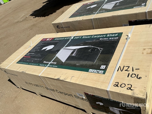 2026 KJ K4120 20 ft x 41 ft Enclosed Carport (Unused)