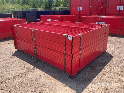 Quantity of (30) Canex 8 ft x 6 ft Powder Coated Temporary Transenne da cantiere (Unused)