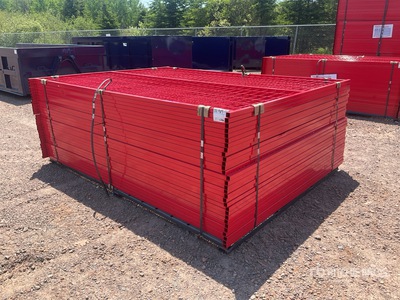 Quantity of (30) Canex 8 ft x 6 ft Powder Coated Temporary Transenne da cantiere (Unused)