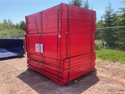 Quantity of (90) Canex 8 ft x 6 ft Powder Coated Temporary Transenne da cantiere (Unused)