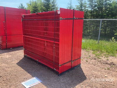Quantity of (40) Canex 8 ft x 6 ft Powder Coated Temporary Transenne da cantiere (Unused)