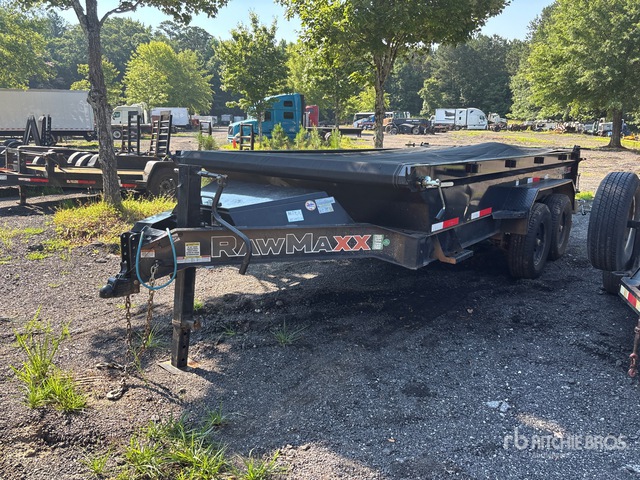2025 RAWMAXX GDX14Bp14K 14 ft T/A Dump Utility Trailer