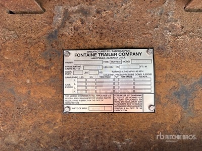 1999 Fontaine FTW-5-8045SLA 45 ft T/A Flatbed Trailer