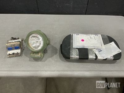 (1) Gunner Harness, (1) Control Unit, (2) Headlights & Assorted Items