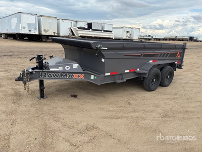 2026 RAWMAXX 14 ft T/A Dump Utility Trailer (Unused)