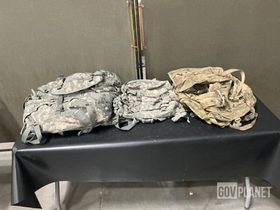 (7) Large Field Pack Rucksacks, (17) Assault Packs & Assorted Items
