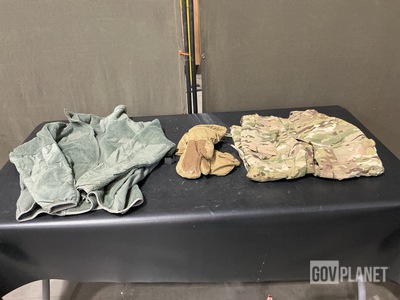 (1) Pair of Mitten Shells, (63) Cold Weather Jackets & Assorted Items