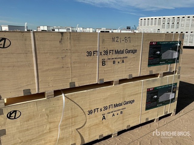 2026 KJ K0039 39 ft x 39 ft Metal Garage Storage Building (Unused)