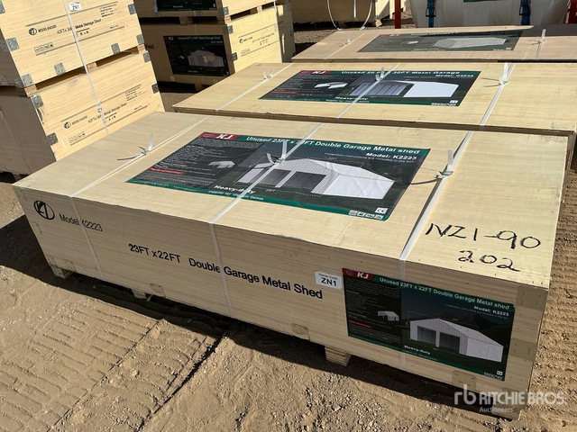 2026 KJ K2223 23 ft x 22 ft Double Garage Metal Storage Building (Unused)