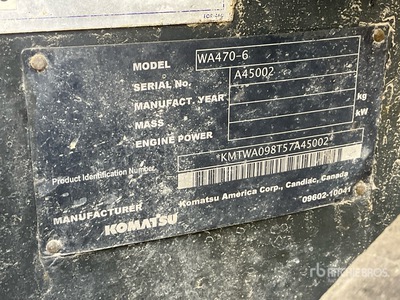 2010 Komatsu WA470-6 Radlader