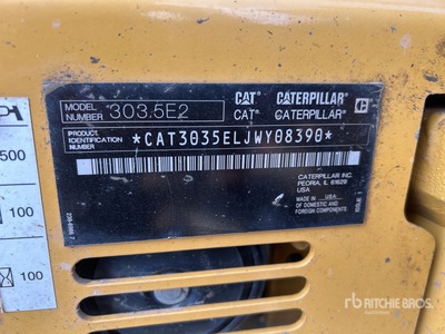 2021 Cat 303.5E2 CR Mini escavatore