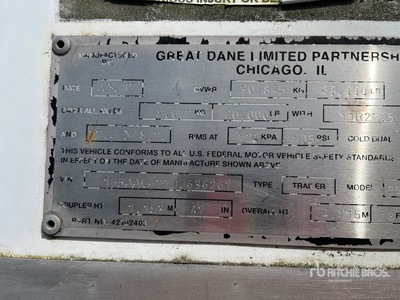 2013 Great Dane 53 ft T/A Van Trailer
