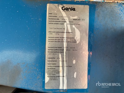 2012 Genie S125 4WD Diesel Telescopische hoogwerker