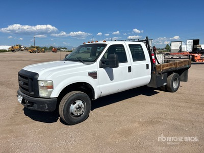 2008 Ford F-350 XL 4x4 Crew Cab Flatbed Truck