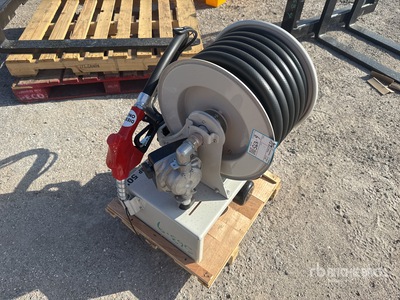 Metered 50 ft Diesel Fuel Hose Reel (Unused)