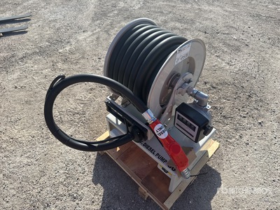 Metered 50 ft Diesel Fuel Hose Reel (Unused)