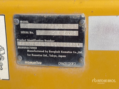 2018 Komatsu PC 210 LC 11 Tracked Excavator