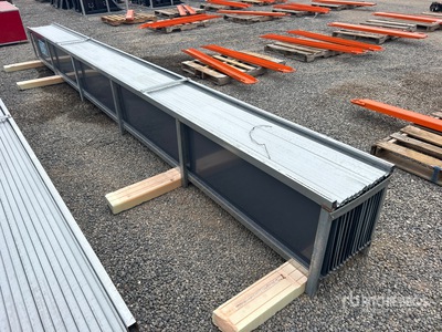 Quantity of (30) 20 ft x 17.7 in Grey Metal Roof Panels (Unused)