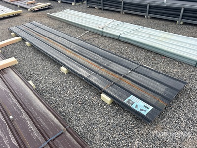 Quantity of (30) 16 ft x 3 ft Black Metal Corrugated Tin (Unused)
