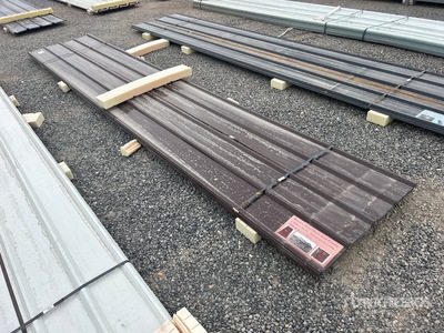 Quantity of (30) 16 ft x 3 ft Brown Metal Corrugated Tin (Unused)