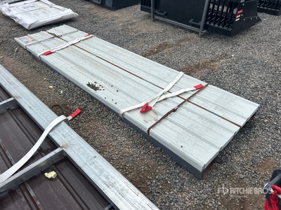 Quantity of (70) 12 ft x 3 ft White Metal Roof Panels (Unused)