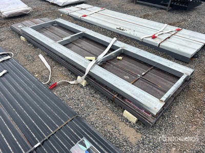 Quantity of (70) 12 ft x 3 ft Brown Metal Corrugated Tin (Unused)