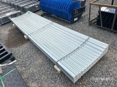 Quantity of (100) 12 ft x 3 ft Clear Polycarbonate Roof Panel (Unused)