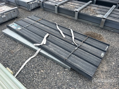 Quantity of (70) 8 ft x 3 ft Black Metal Corrugated Tin (Unused)