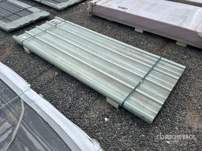 Quantity of (30) 8 ft x 3 ft Corrugated Clear Polycarbonate Roof Panel (Unused)