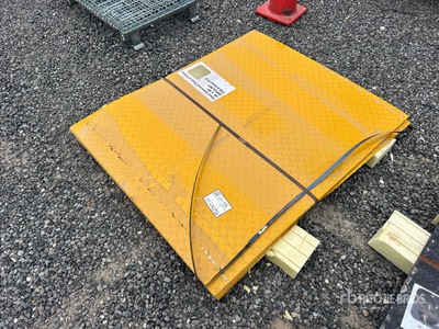 Quantity of (20) 3 ft x 4 ft Yellow Steel Diamond Plate (Unused)