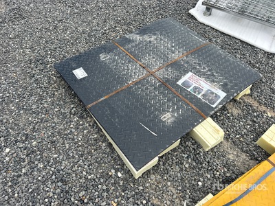 Quantity of (20) 3 ft x 4 ft Black Steel Diamond Plate (Unused)