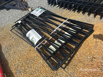 Quantity of (5) 5.9 ft x 3.3 ft Black Galvanized Steel Fencing