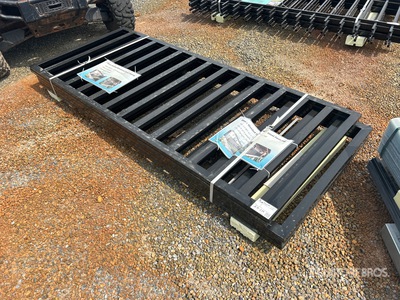 Quantity of (5) 7.9 ft x 3.3 ft Black Welded Galvanized Steel Fencing (Unused)